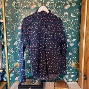 Zara Man floral printed button down shirt